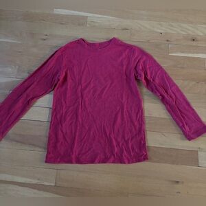 Solid red long sleeve tee